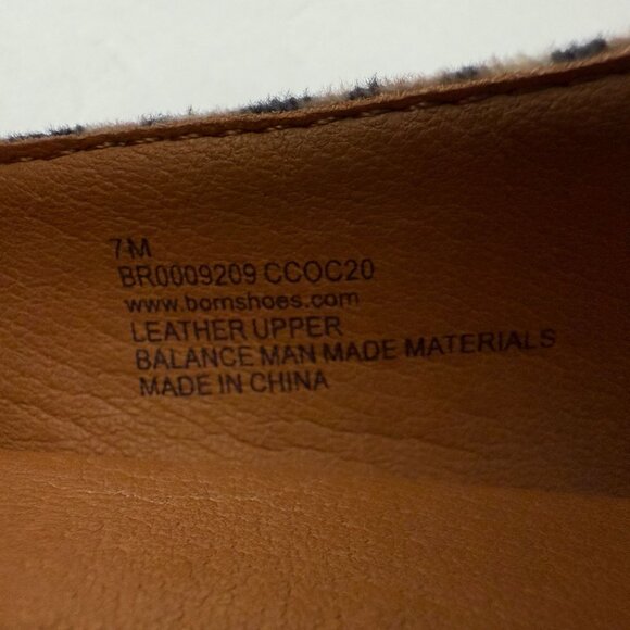 Born Adour Leopard Print Leather Ballet Flats Womens Slip-On Shoes Size 7 Animal - Picture 9 of 9